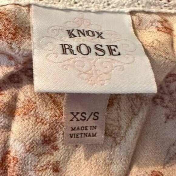 Burnt Orange Floral Open Boho Floral Kimono Duster Womens XS/S 70s Retro Autumn - Picture 4 of 8